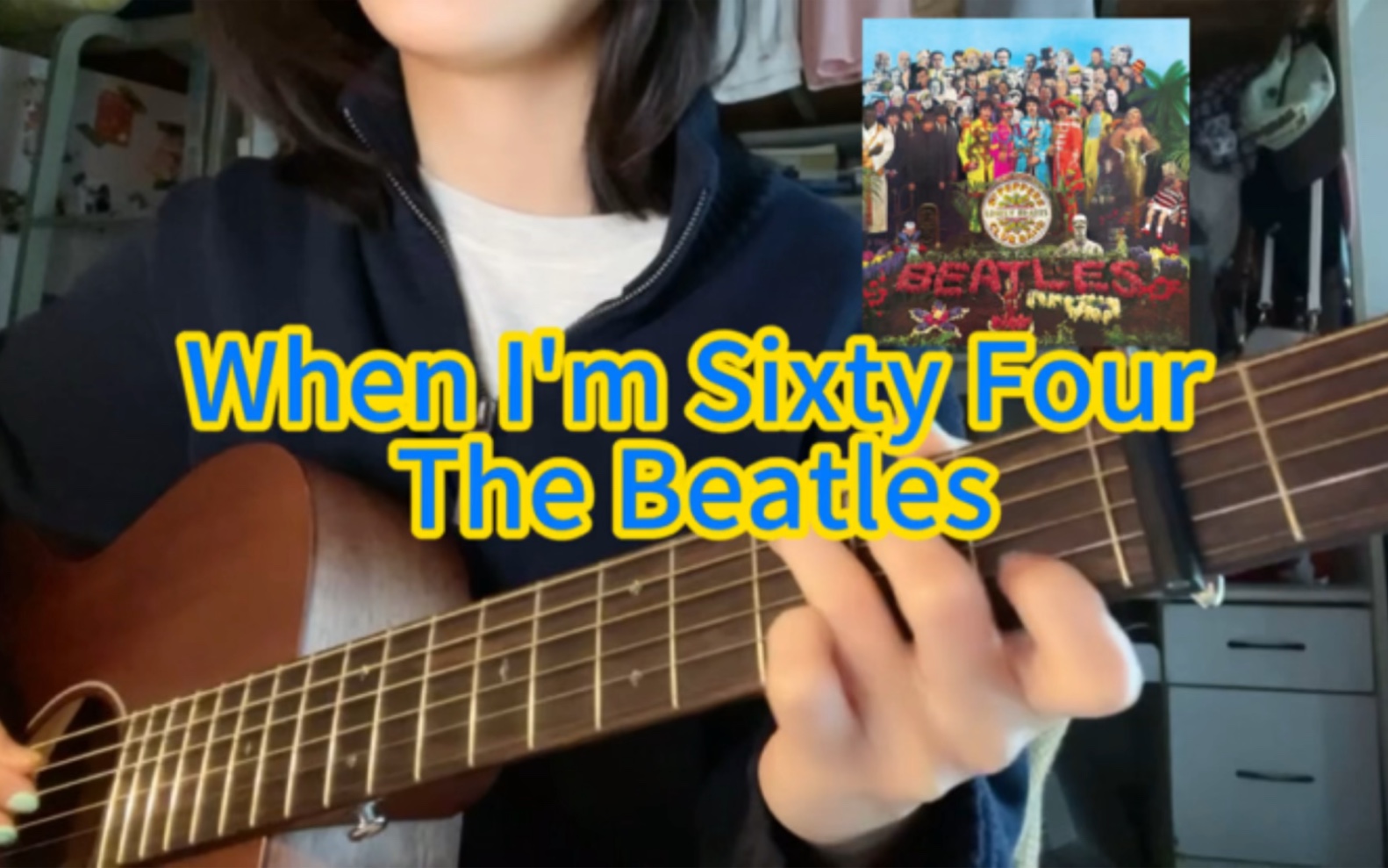 [图]【吉他翻唱】披头士When I'm Sixty Four—The Beatles午后随意唱唱泡儿的小情歌:)