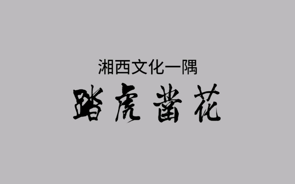 湘西文化一隅——踏虎凿花(湖南工业大学电视纪录片课程学生作品)哔哩哔哩bilibili