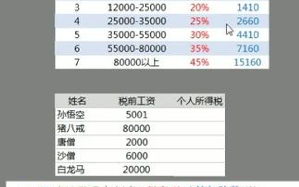 个税万能计算Excel 公式哔哩哔哩bilibili