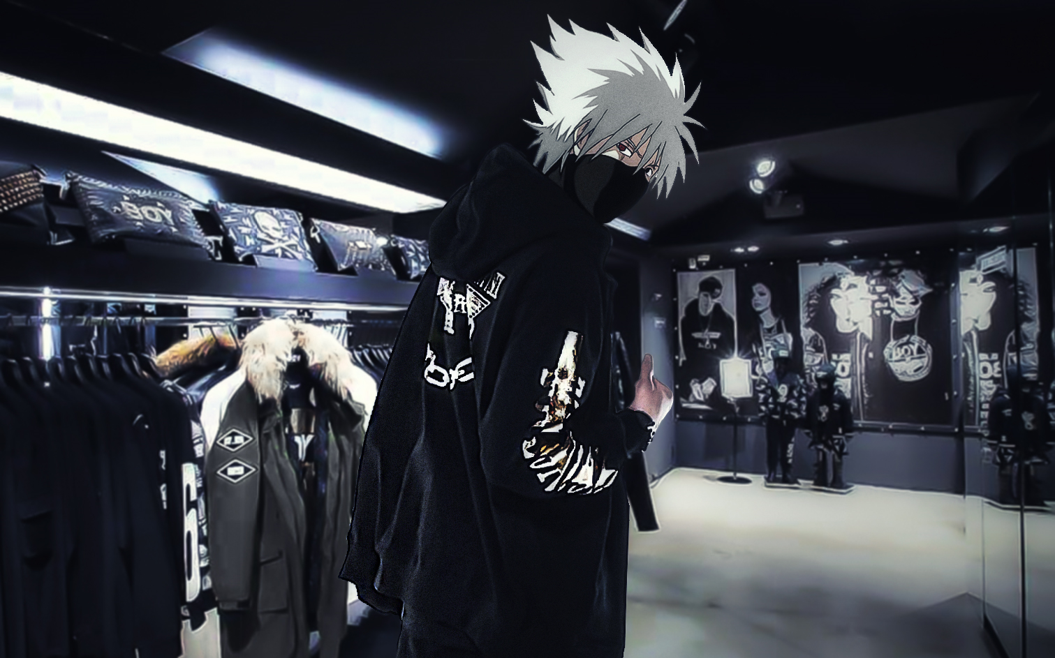 【火影x潮牌】卡卡西xboy london 纯属做着玩_哔哩哔哩 (゜-゜)つロ