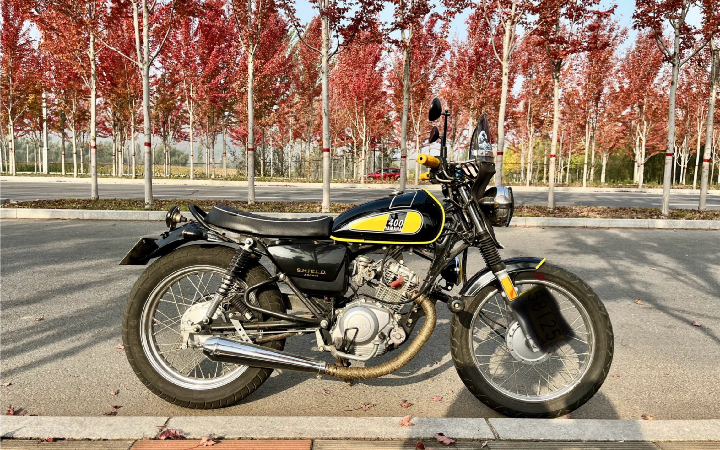 雅马哈天俊热车,化油器摩托车冬天热车小技巧.