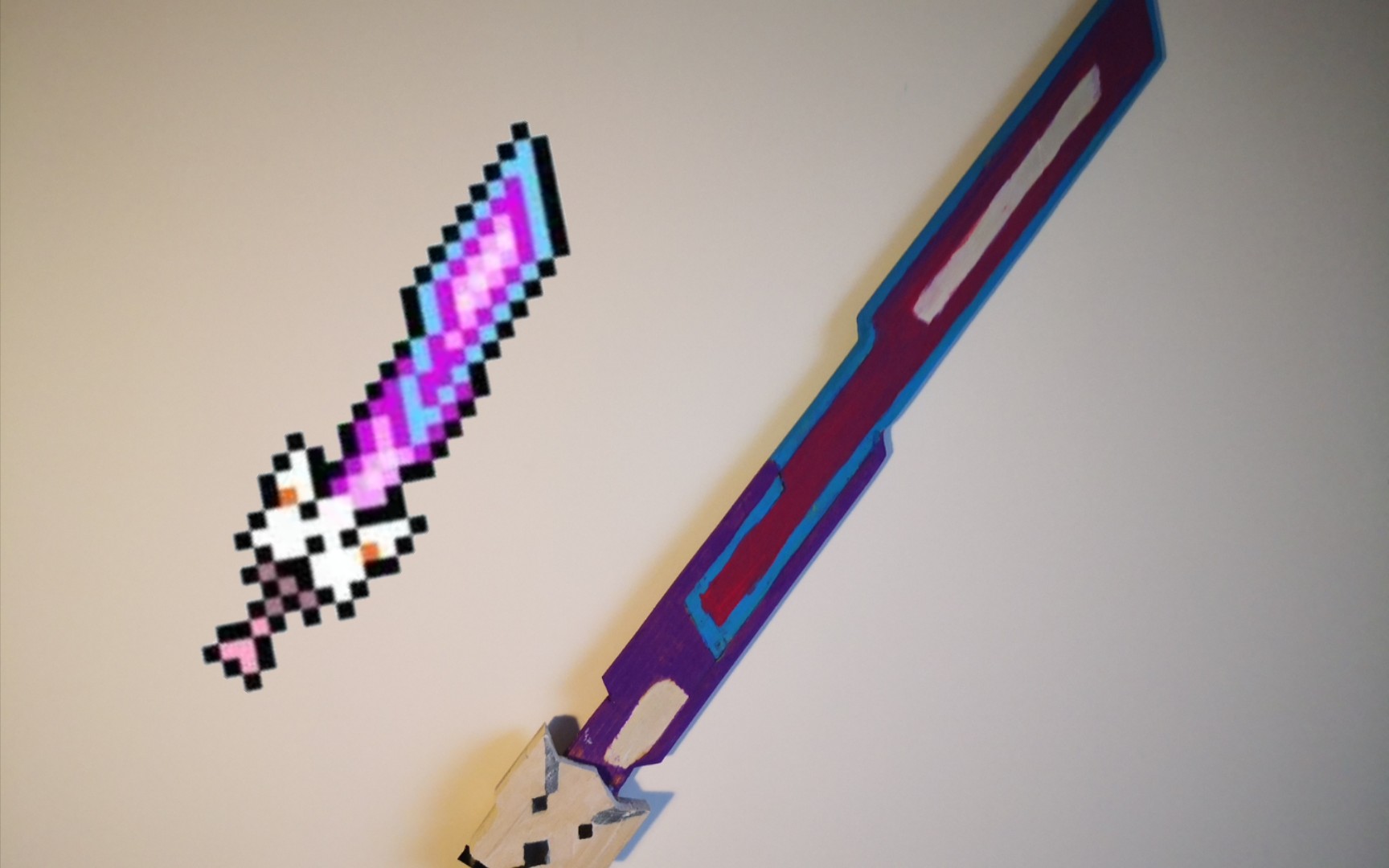 手工还原制作彩虹喵刀(泰拉瑞亚)_哔哩哔哩_bilibili