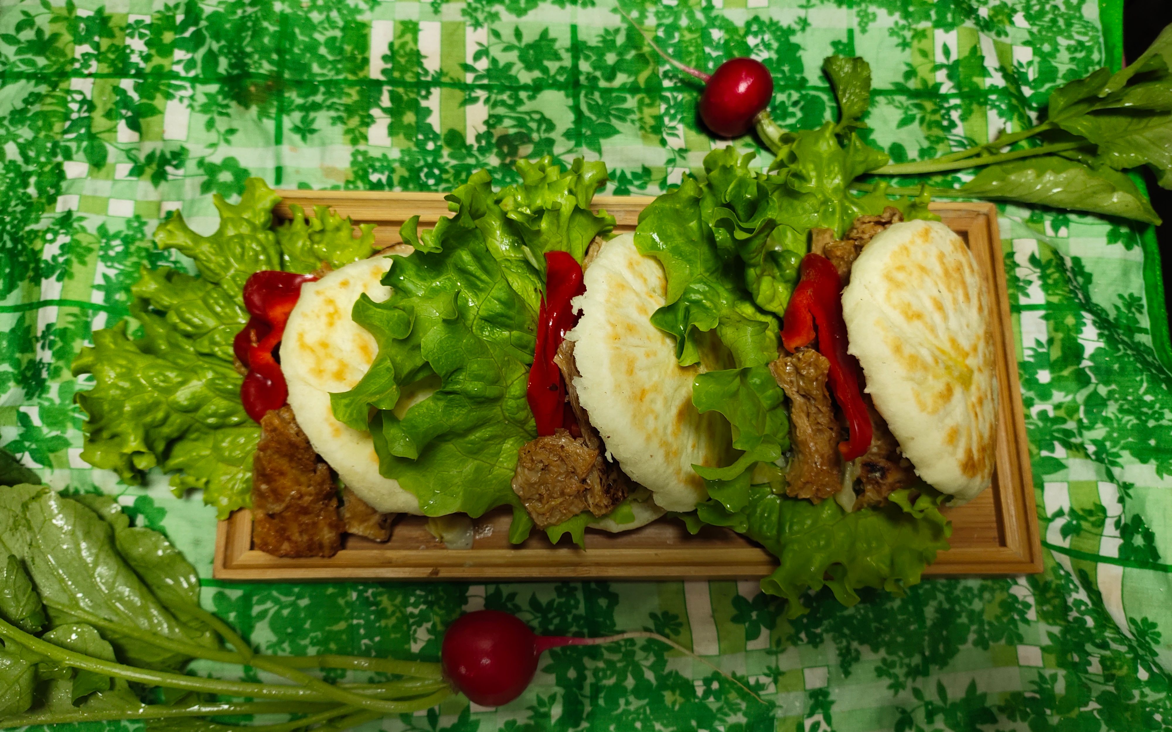 【素食】 关德财老师教做素菜,素肉夹馍