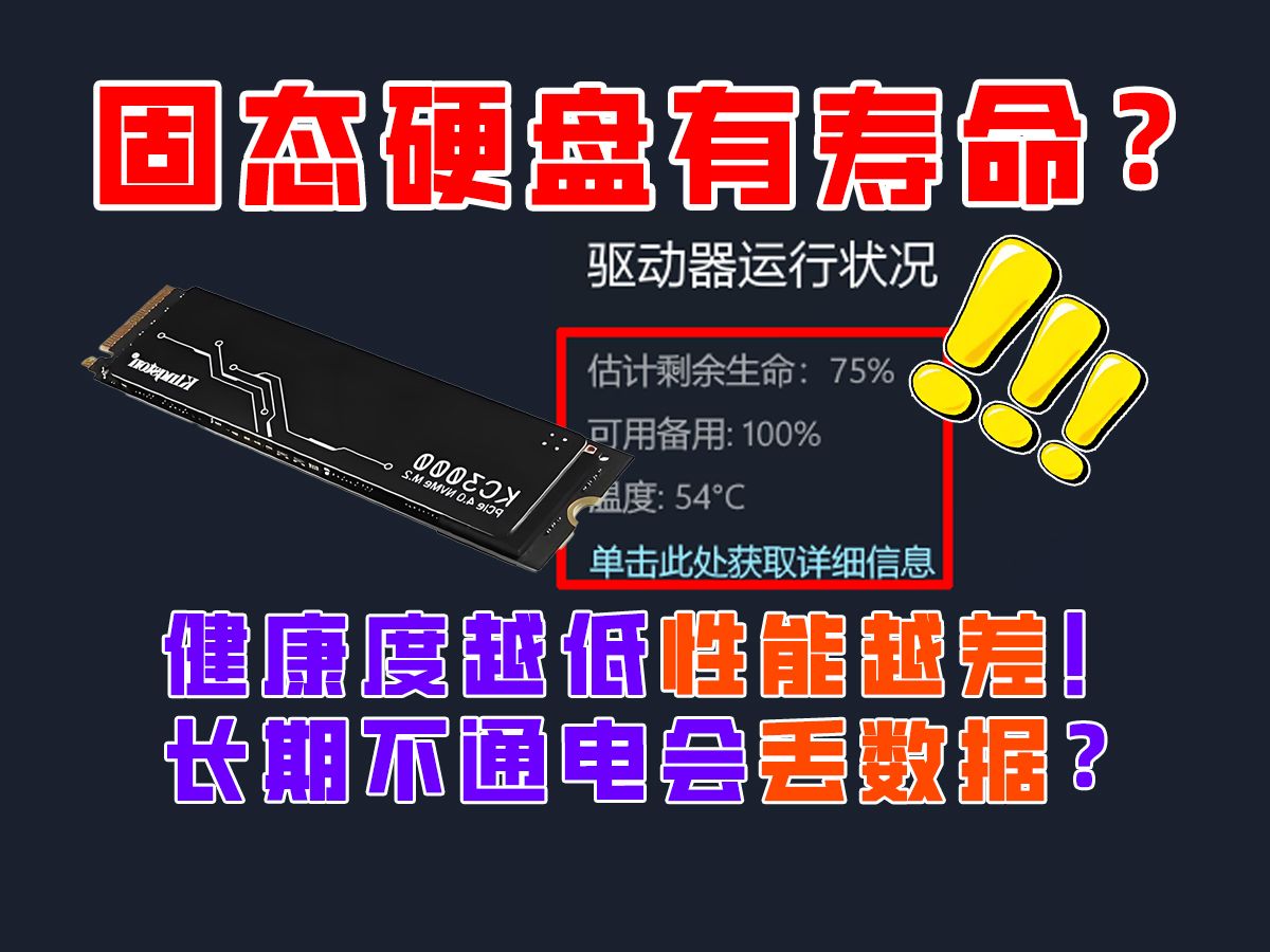 固态硬盘用到一定时间就崩溃?怎么查看健康度!帅锅来告诉你这个隐藏功能哔哩哔哩bilibili