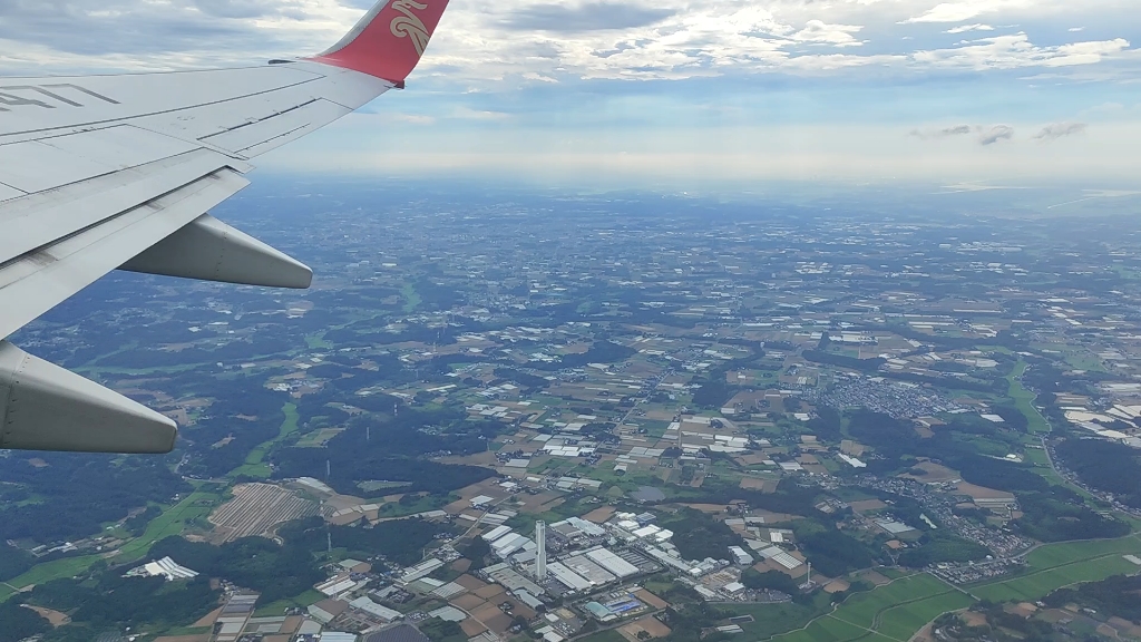 离开日本啦,东京成田机场高空观景