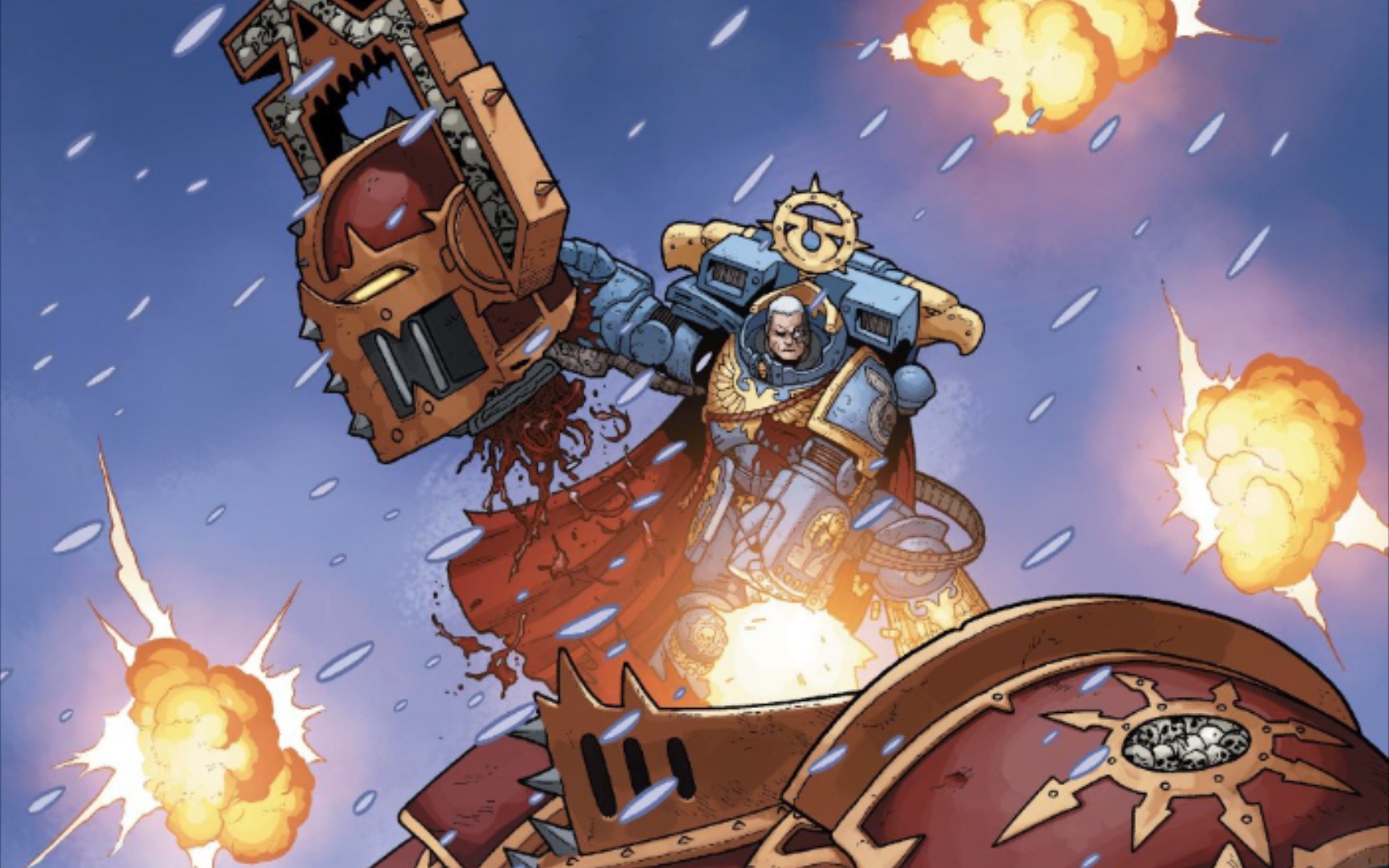 卡尔加舍命灭奸邪抱残躯一人灭卤煮漫威战锤漫画马纽