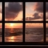 【假窗户】海边落日