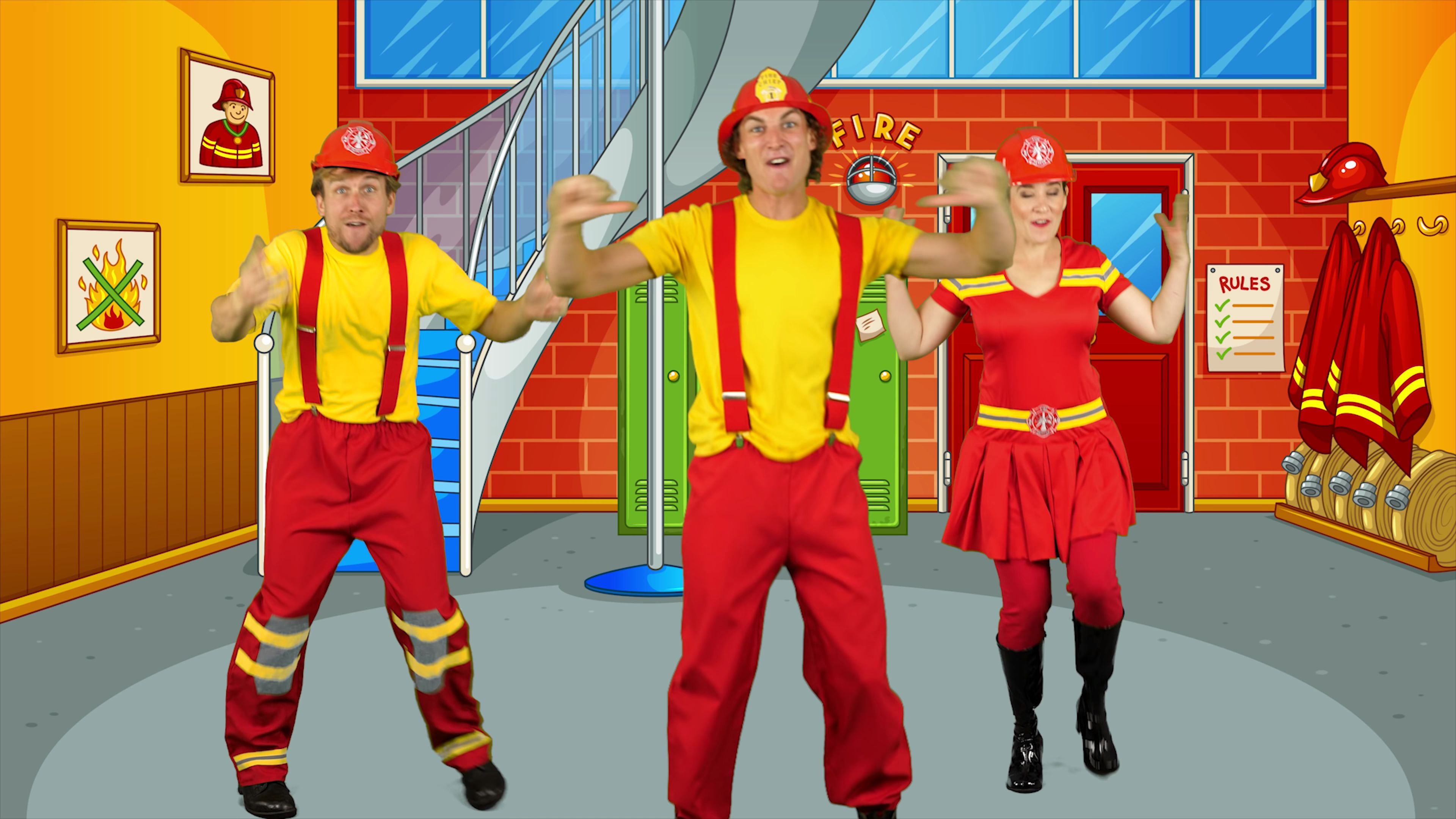 [图]Firefighters Song for Kids - Fire Truck Song - Fire Trucks Rescue Te| 儿歌 少儿英语 高清