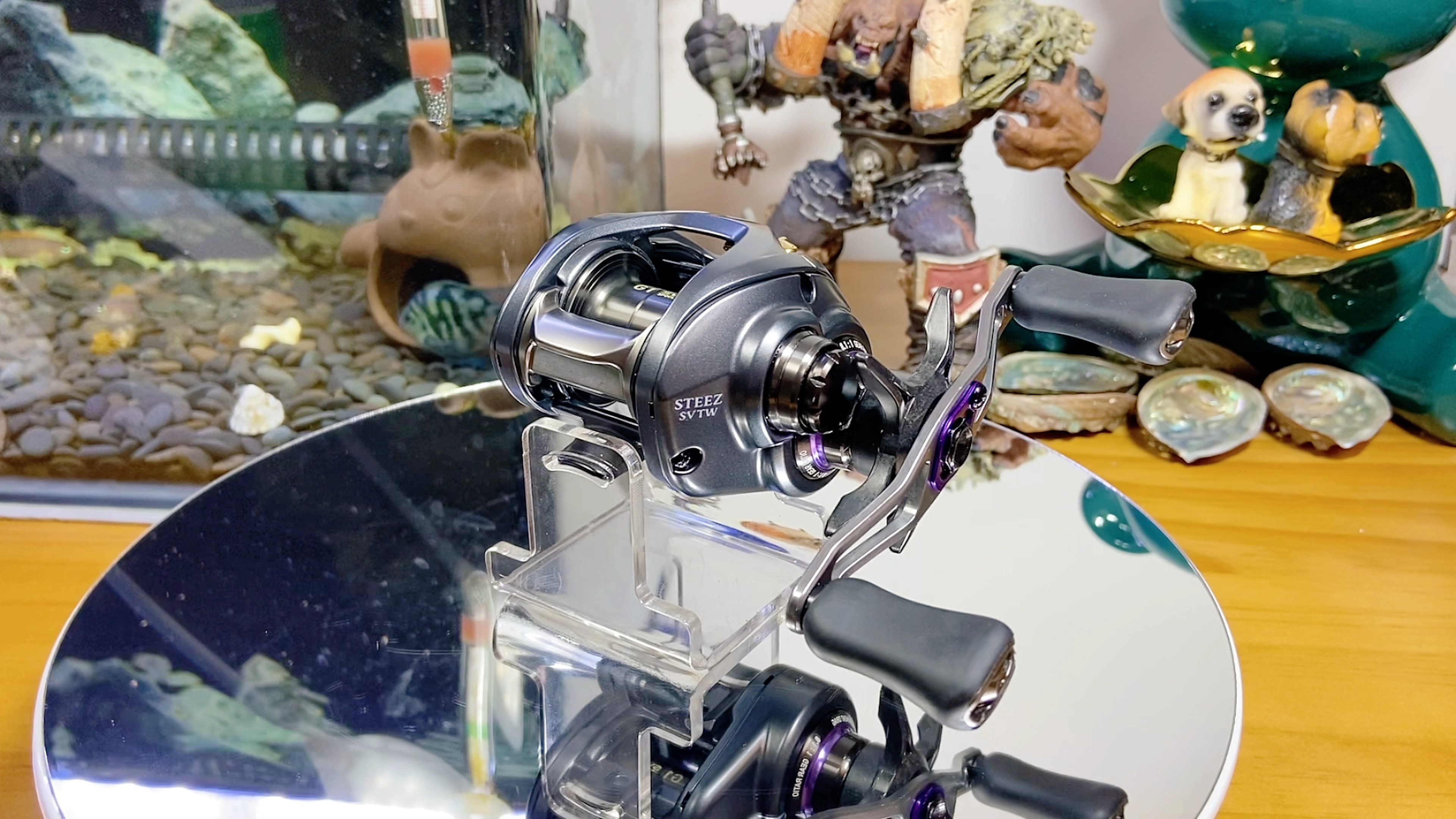 路亚水滴轮原漆改色四弟子steez原漆修复磕碰原漆改色哑光质感