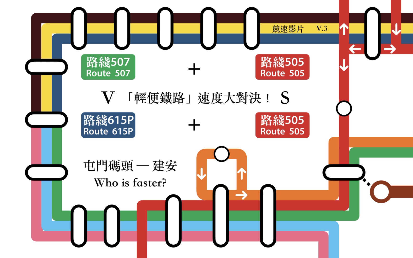 【港铁MTR】【轻铁LRT】轻便铁路也「开战」? (竞速影片V.3)哔哩哔哩bilibili