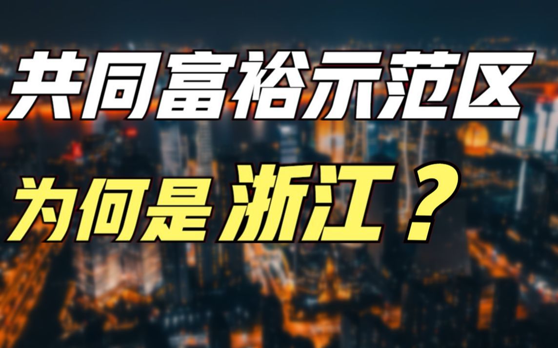 国家共同富裕示范区,为何不是广东,而是GDP第四的浙江?哔哩哔哩bilibili