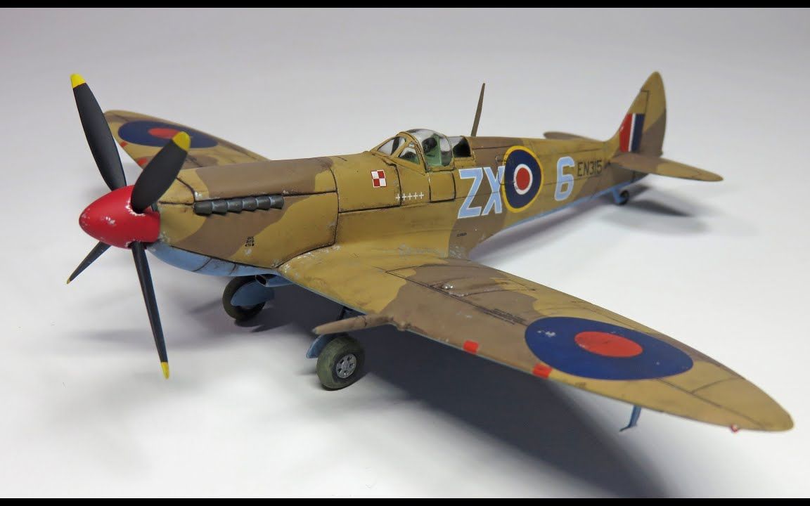 matchbox 1:72 喷火式战斗机 mk ixe型 -模型制作