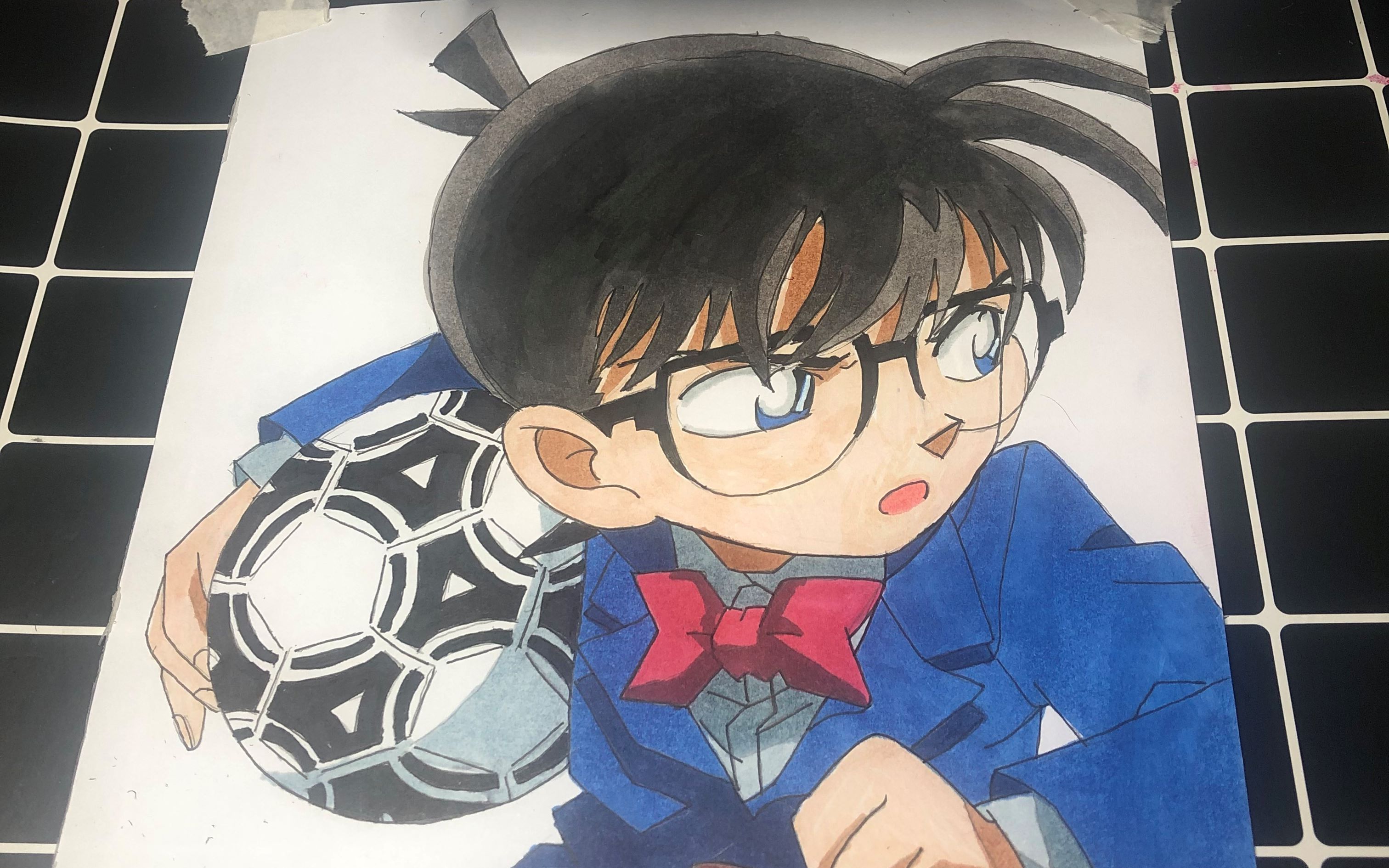 马克笔手绘名侦探柯南_哔哩哔哩 (゜-゜)つロ 干杯~-bilibili