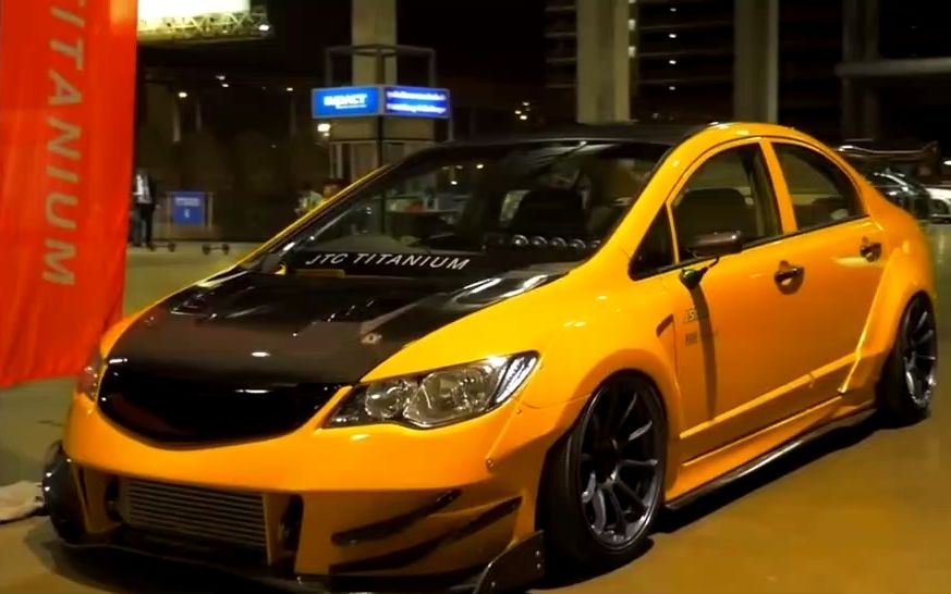【改装车】赛车civic fd宽体,碳纤维