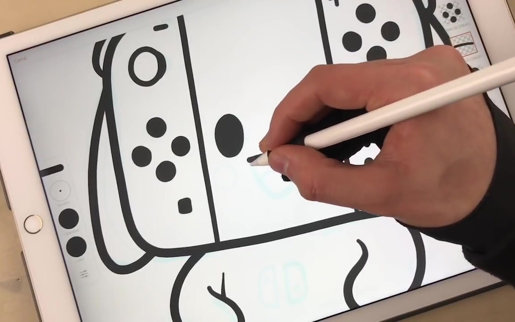 ipad画画,用apple pencil把switch画成这样,会不会萌到大家呢?