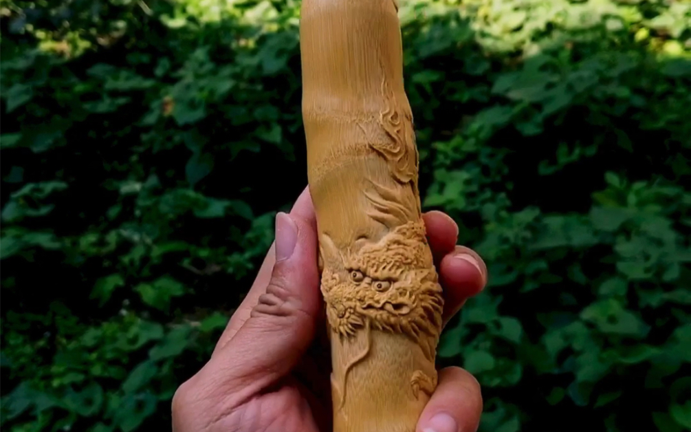 实心竹竹雕《龙》