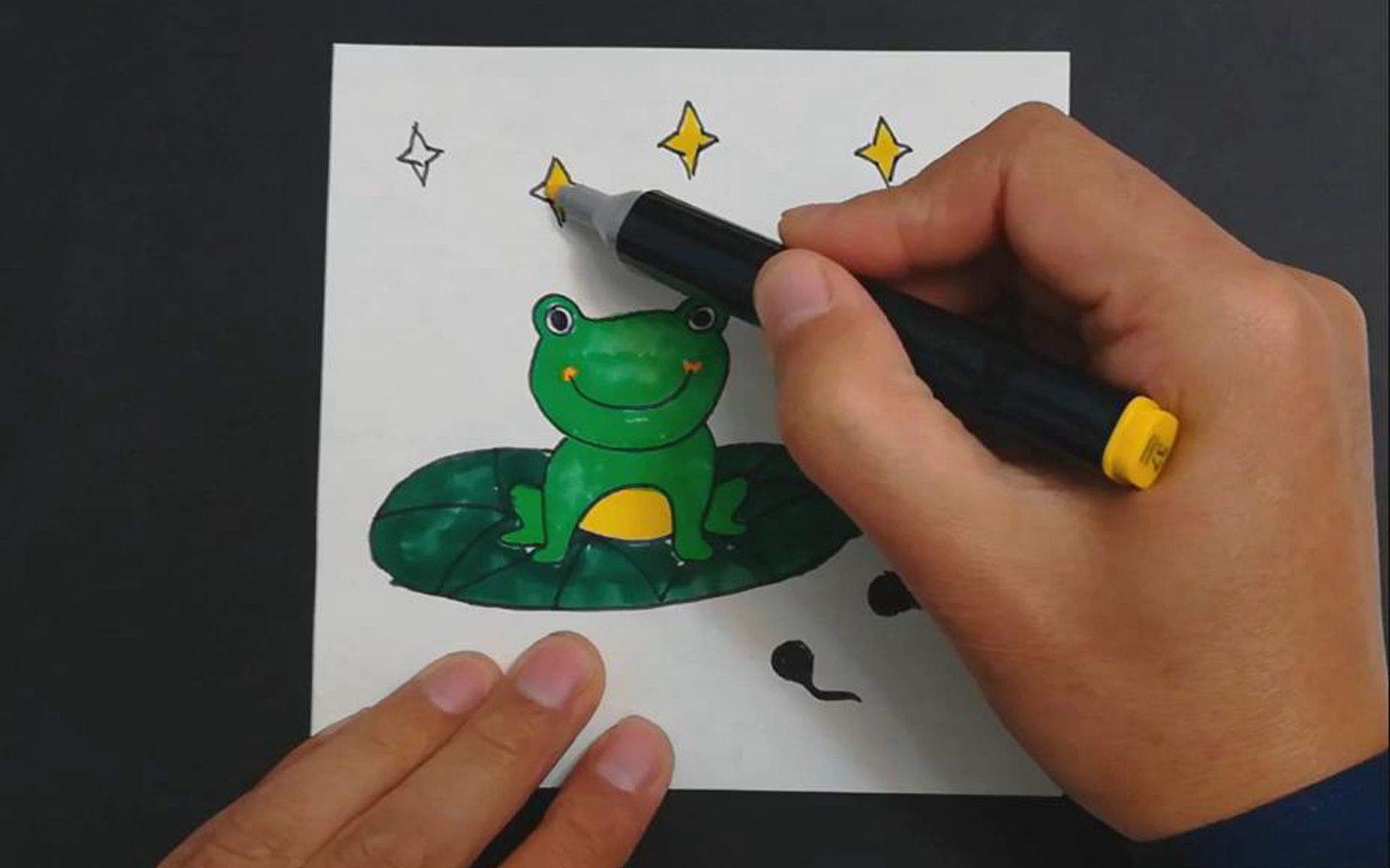 青蛙妈妈,简笔画,好学易画.