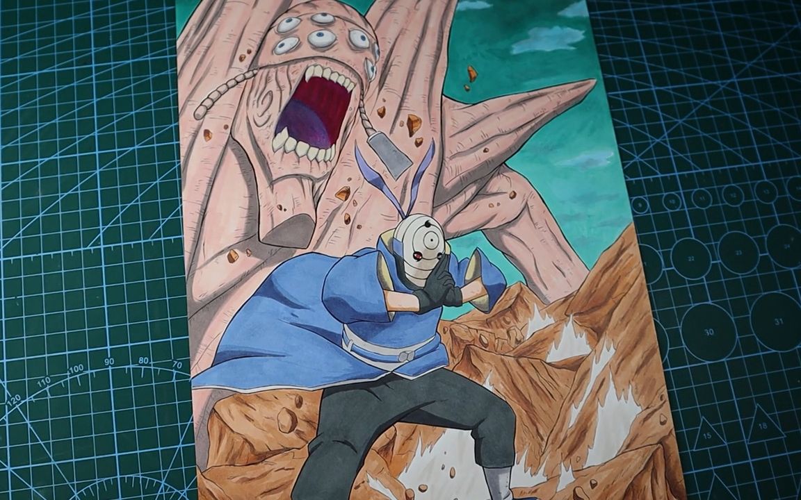 十尾彩铅手绘,带土的期待