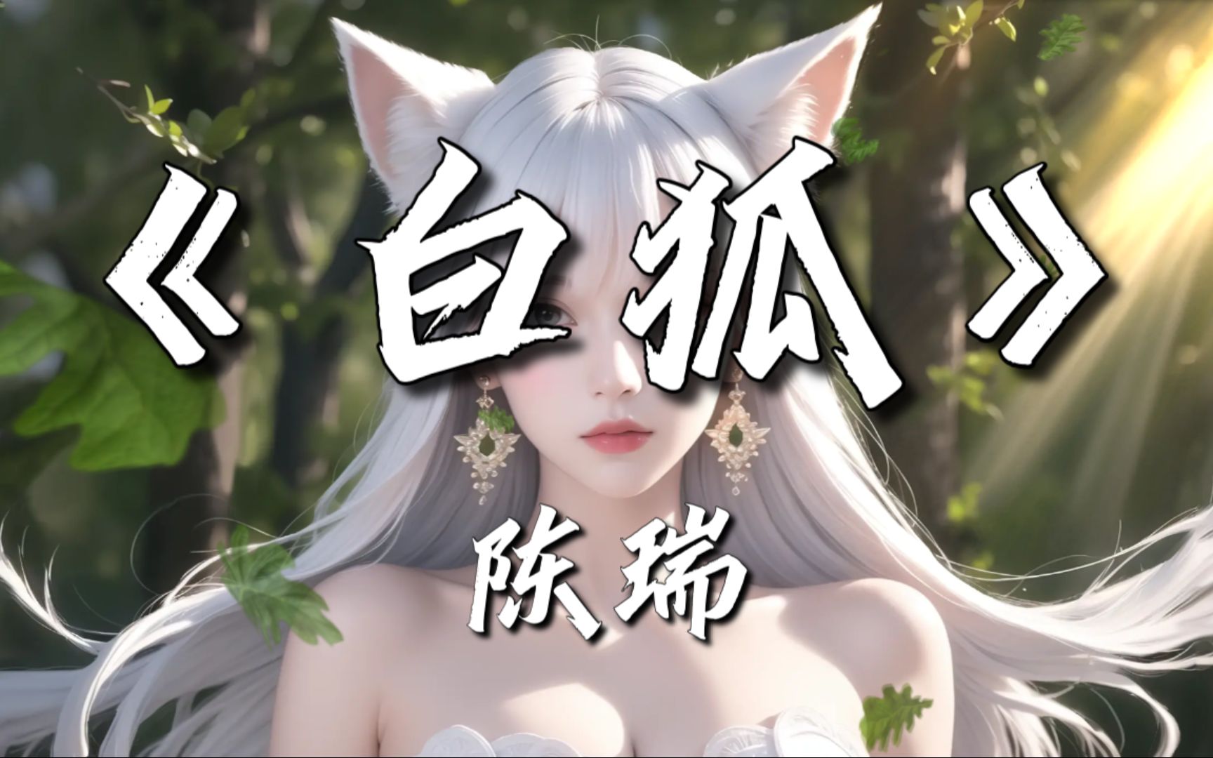 『4k60fps hi-res无损 dess hx修复 动态歌词』白狐~陈瑞★我是一只