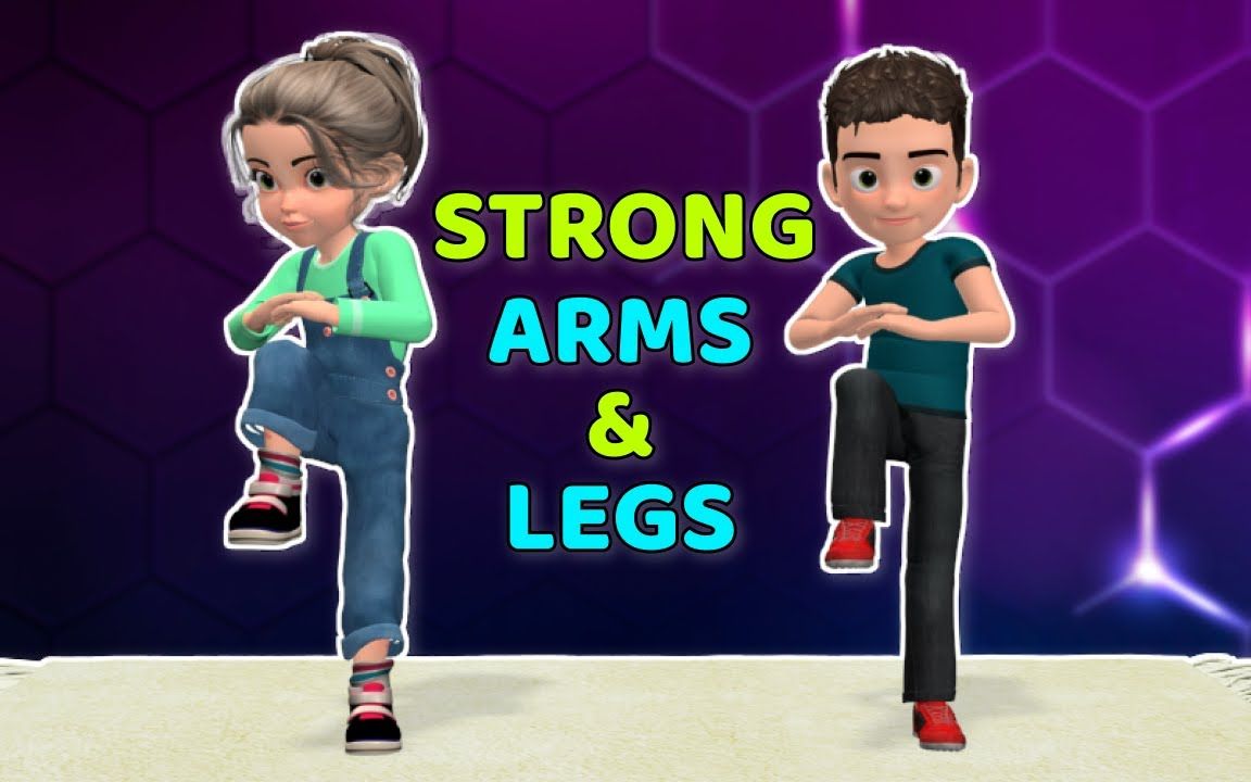 [图]【YouTube Little Sports搬运】STRONGER LEGS - ARMS CHALLENGE KIDS WORKOUT