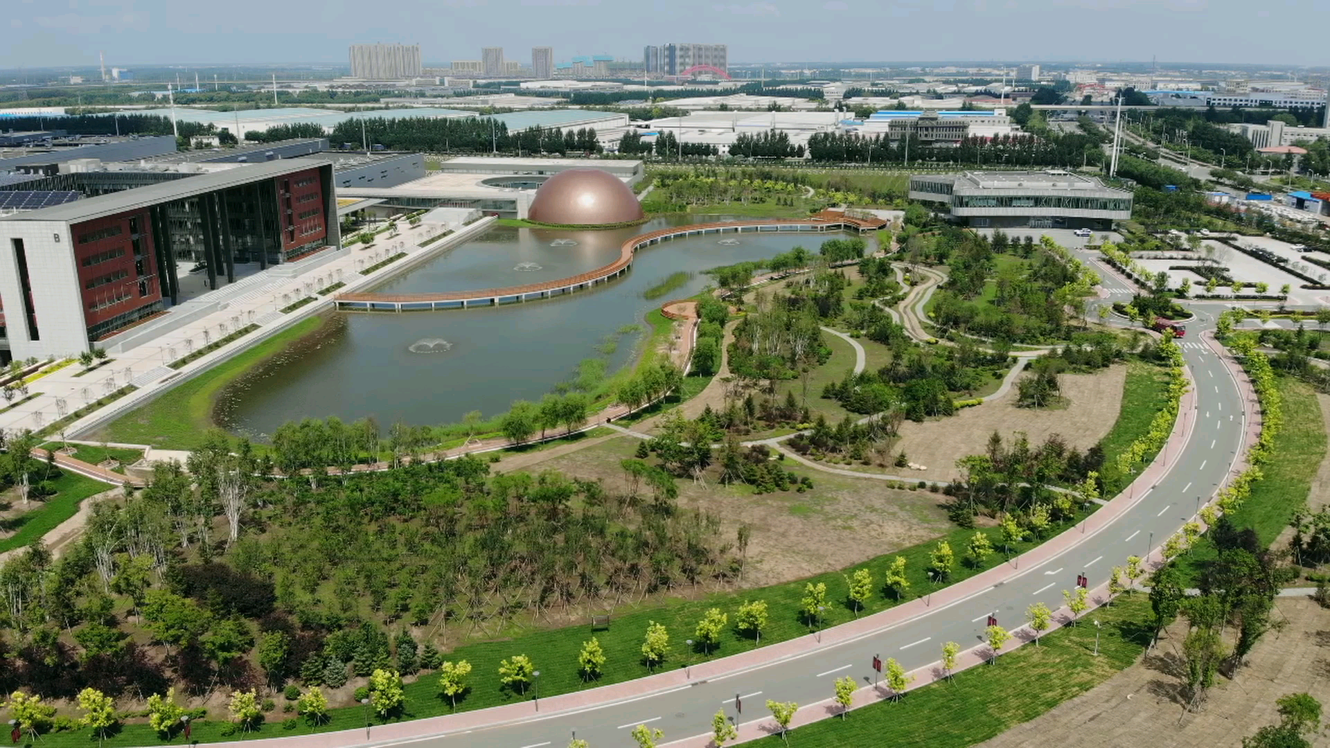 航拍长春一汽红旗总部