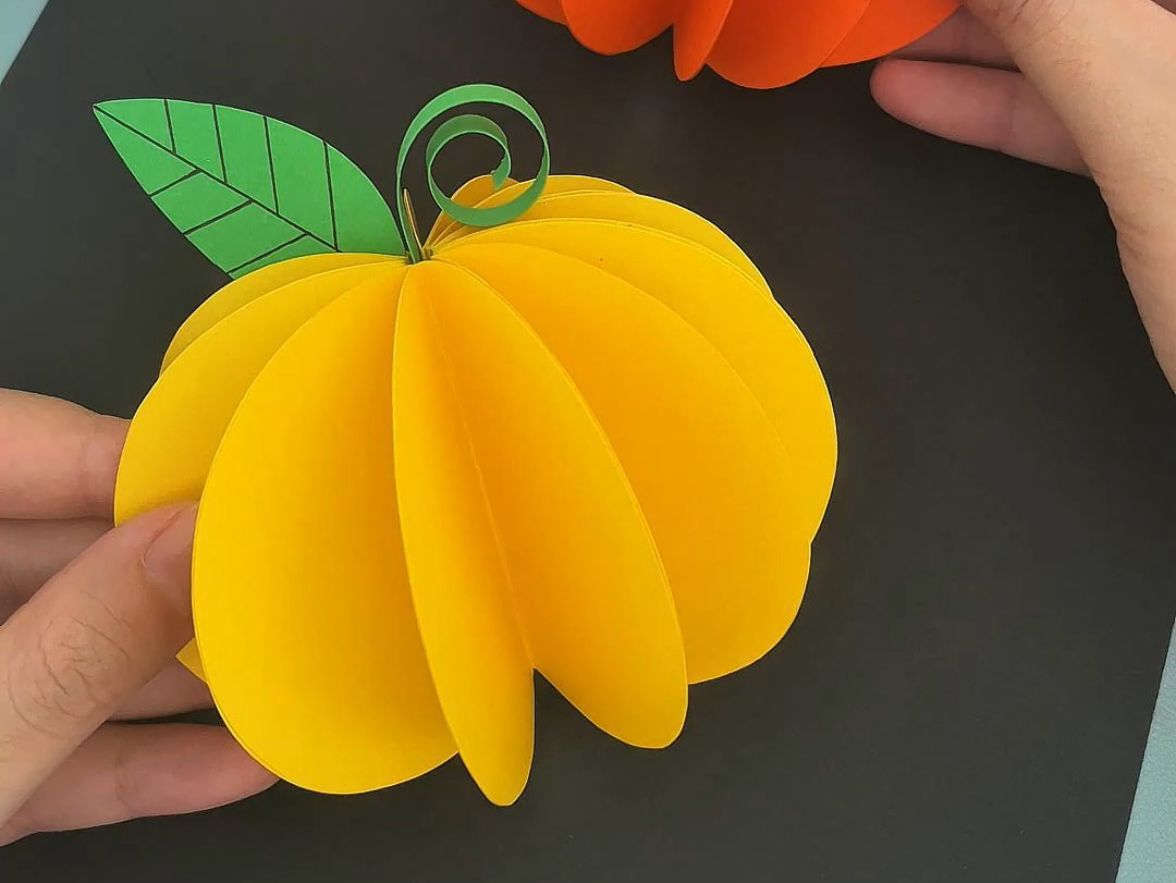 自制立体小南瓜摆件🎃