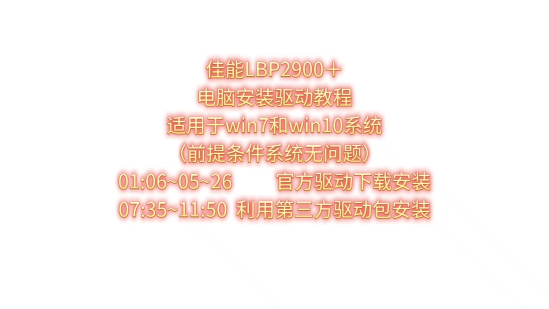 佳能LBP2900+安装驱动教程