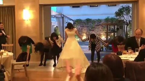 元ダンス部が余興で本気出してみた 登美丘高校バブリーダンス 結婚式 花嫁もキレッキレ 哔哩哔哩
