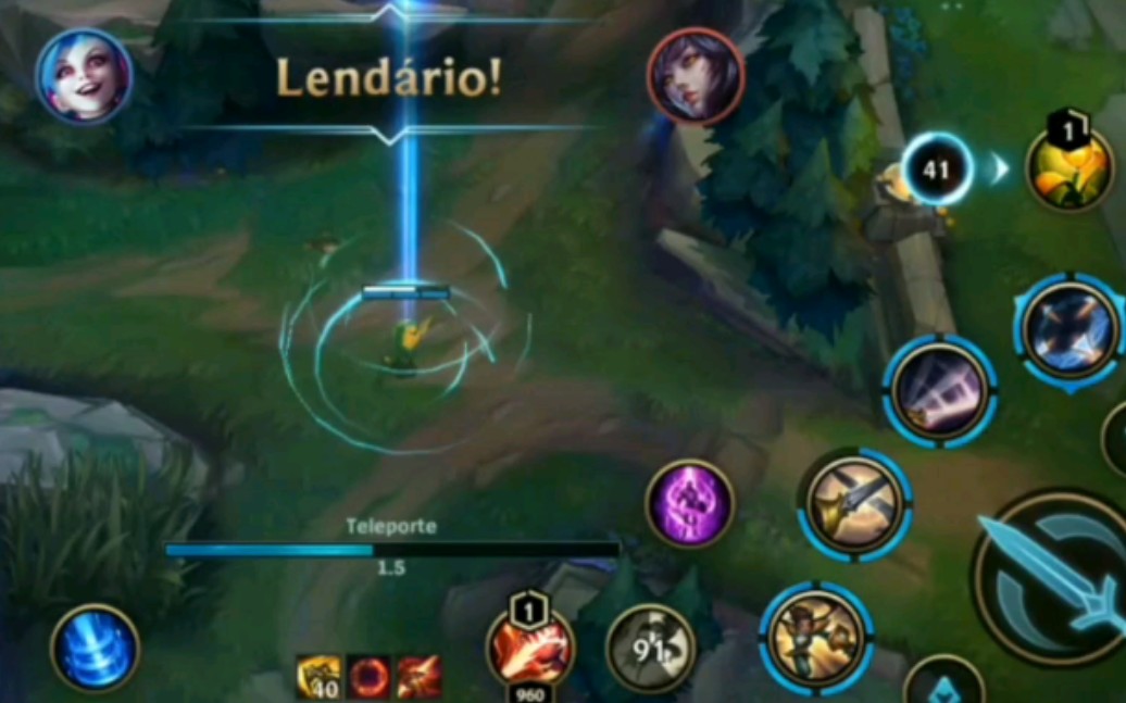 英雄联盟手游剑姬打野小龙tp传送演示