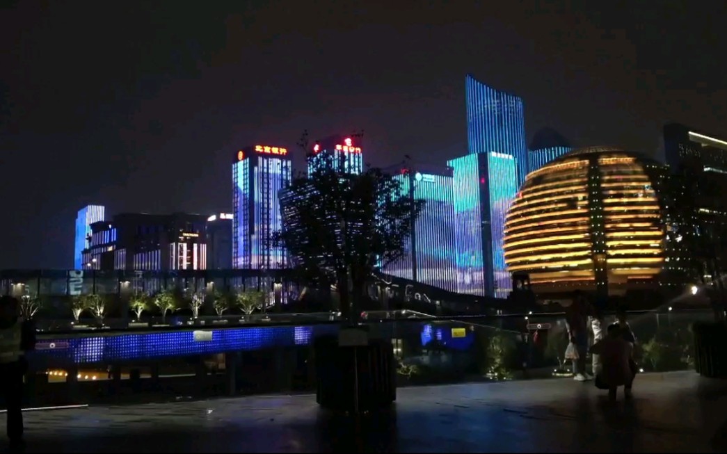 杭州钱江CBD夜景,不愧是杭州最美夜景!哔哩哔哩bilibili