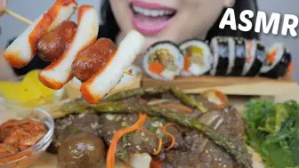 Tải video: 【N.E Let's Eat】年糕&香肠、烧烤排骨&紫菜包饭