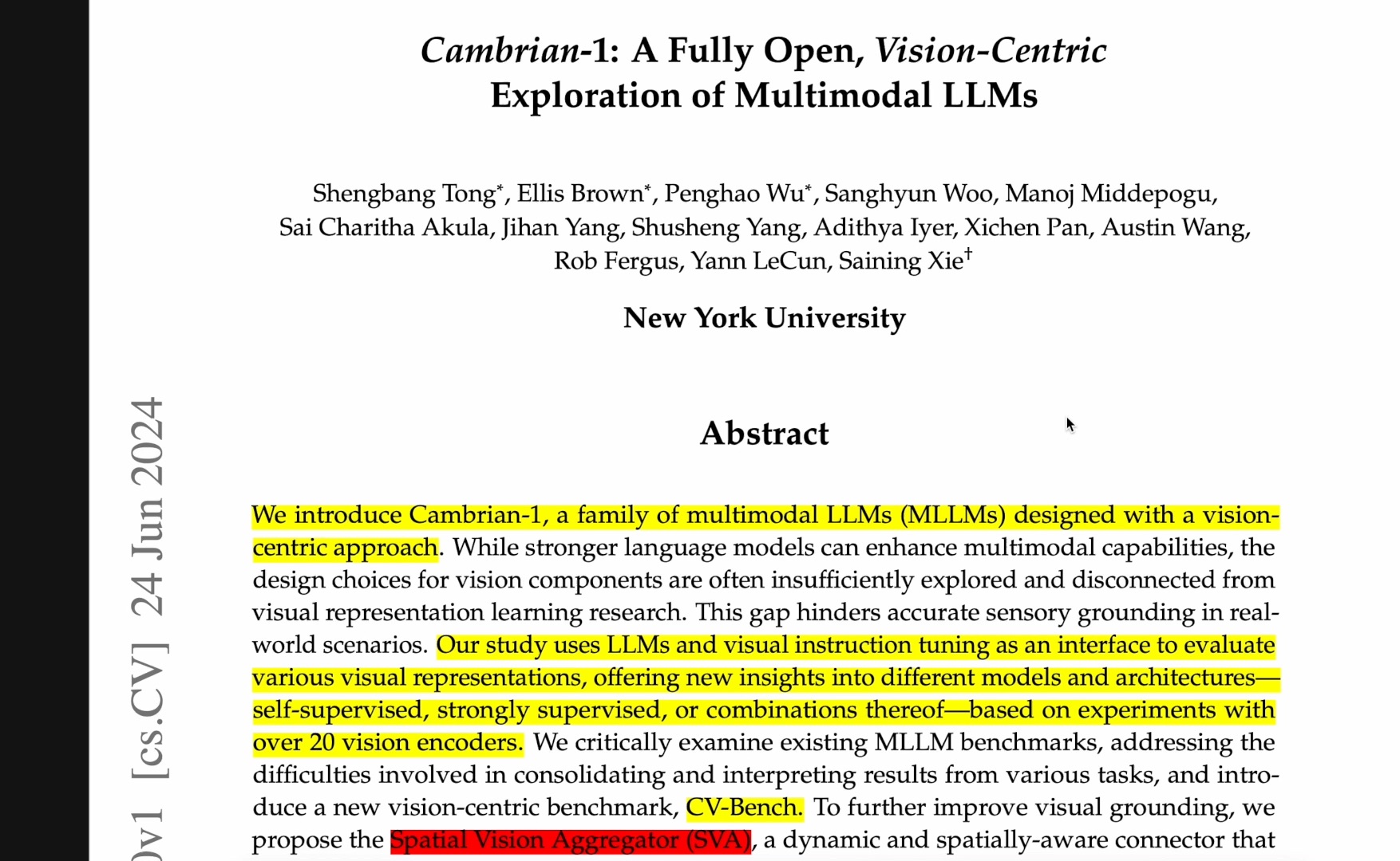 Cambrian1:以视觉为中心,基于多个vision encoder的多模态大模型哔哩哔哩bilibili