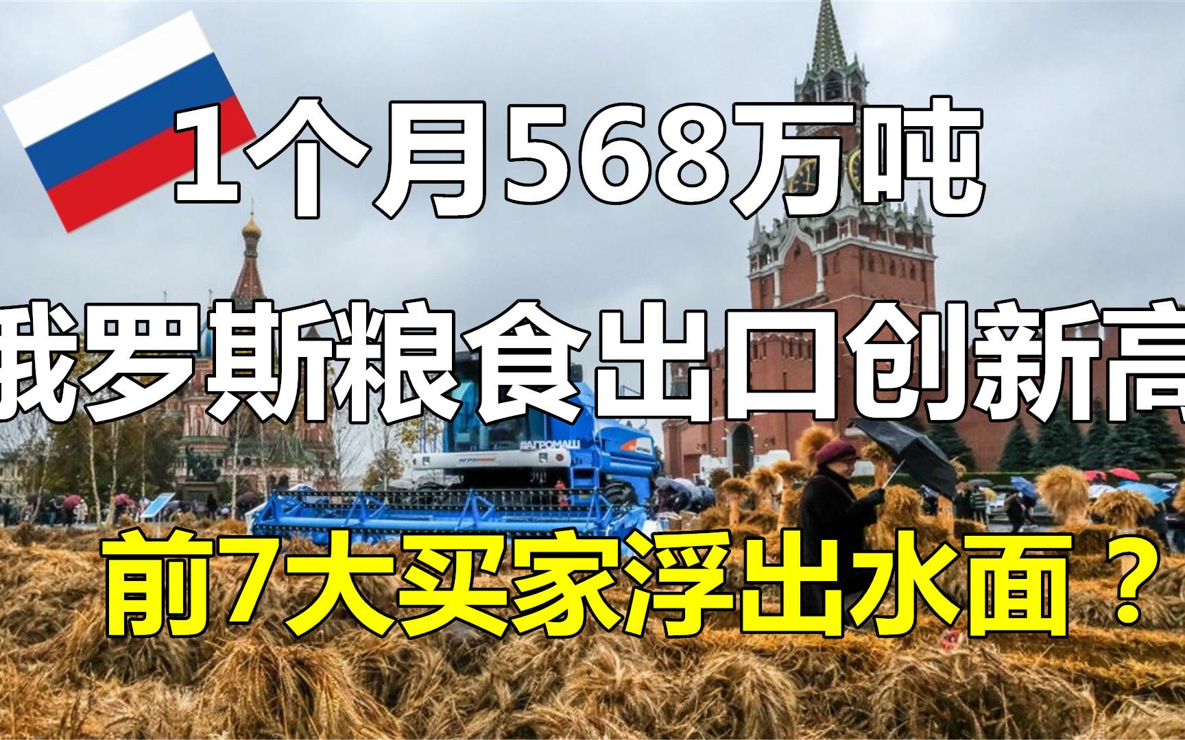 创历史新高:俄罗斯1个月出口粮食568万吨!最大的7个买家出炉?哔哩哔哩bilibili