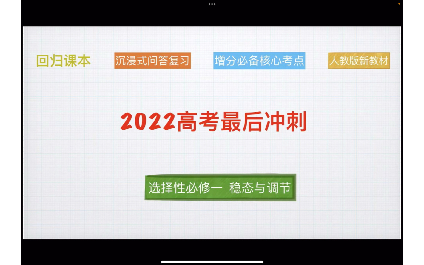 [图]［高考回归知识点］选修一 稳态与调节