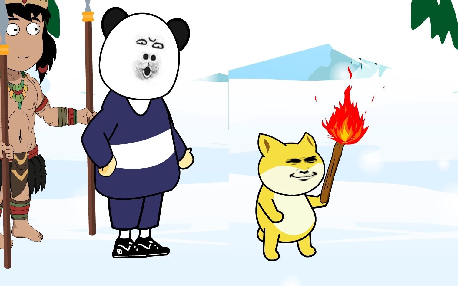 第14集《大头的野人生活》大黄想到办法,成功的把人头马击退了