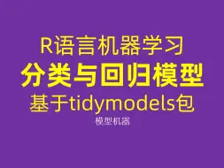 Download Video: R语言机器学习-分类与回归模型-基于tidymodels包-1-课程介绍和机器学习概论