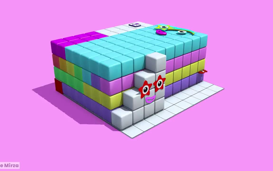 [图]数字积木：Stepsquad Numberblock 900 Cube inside Looking for Numberblocks Colourful Pu