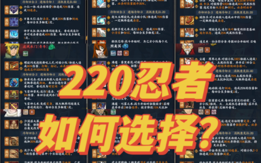 [图]【火影忍者OL手游】历代220忍者杂谈，谁是最强的那一个？