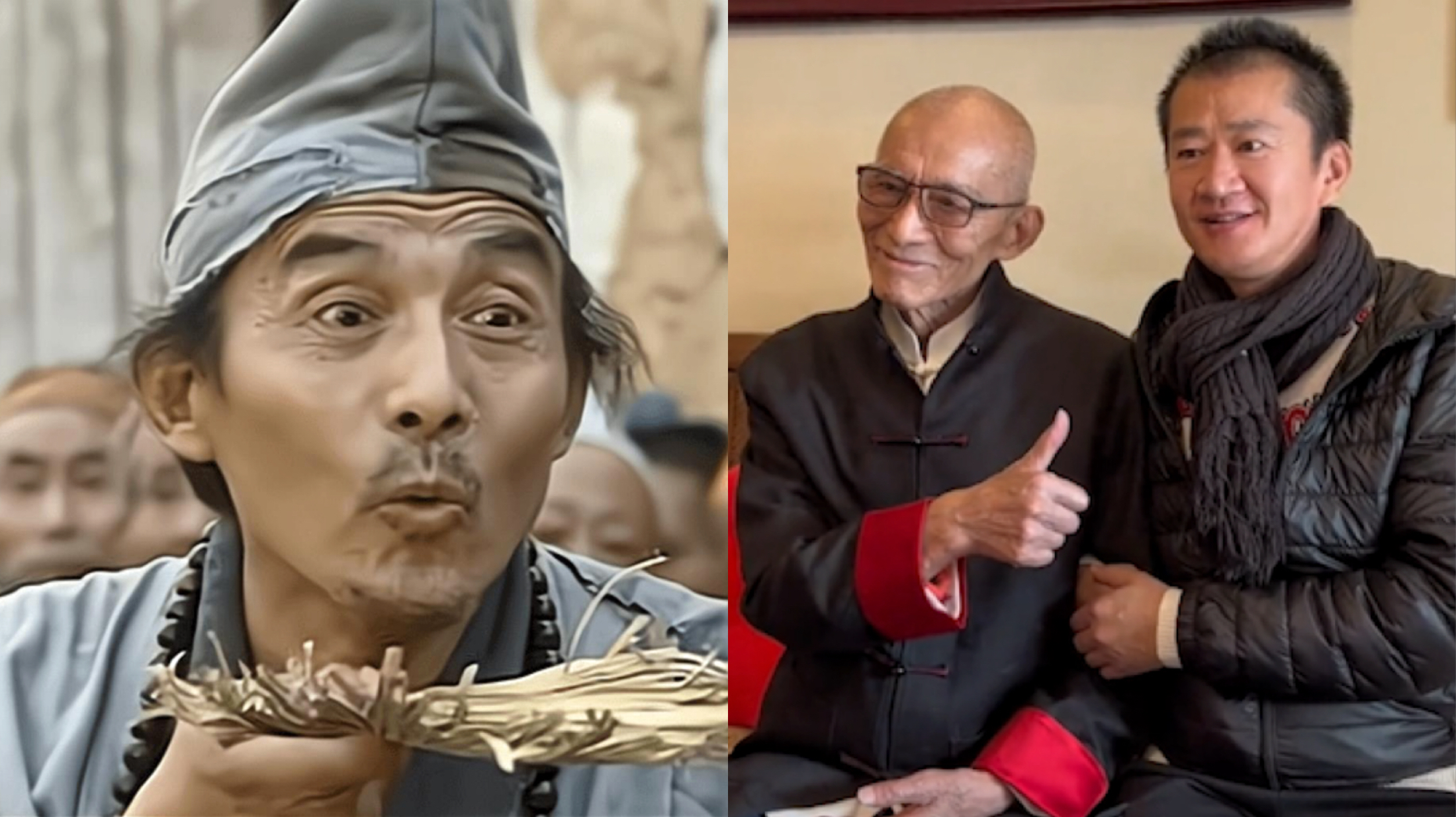 男演员探望90岁济公游本昌,感恩3年前借1万,拒欠款:拿去做公益