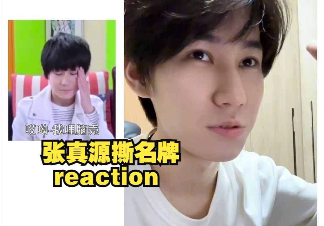 原来张真源喊卢昱晓“晓晓姐”!和范丞丞撕名牌reaction!疯狂向黄新淳说对不起!用自己的表情包我哩脑阔好可爱哔哩哔哩bilibili