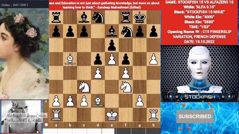 SF15 v AlphaZero 2022 games? : r/chess