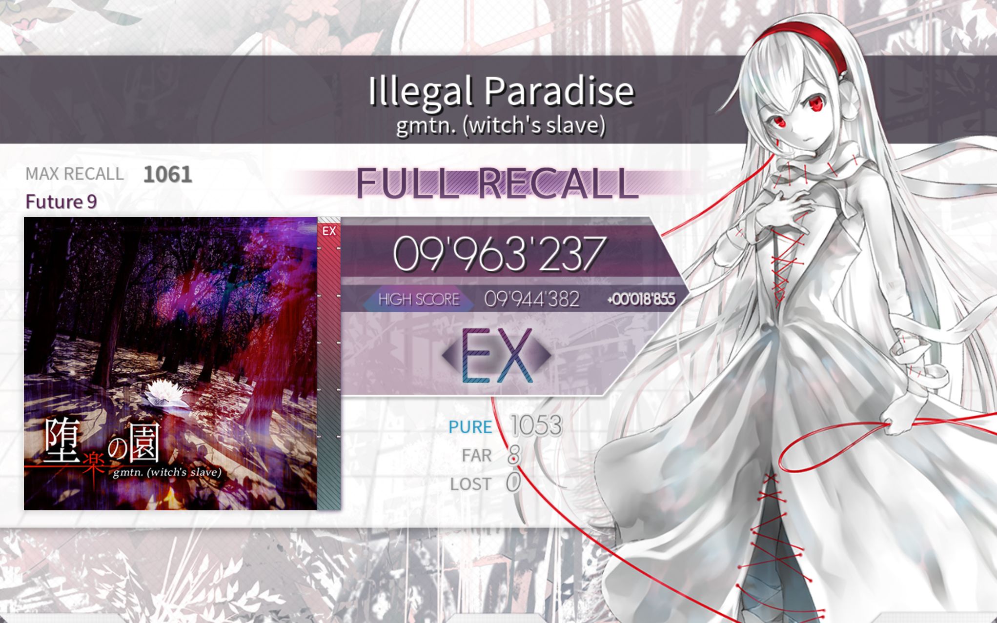 【arcaea】狂气烈曲《illegal paradise(堕落乐园)》ftr9 fr 996w