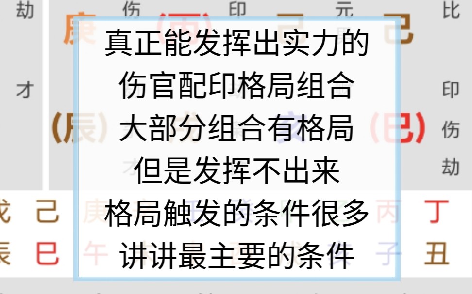 真正能发挥出来力量的伤官配印格局哔哩哔哩bilibili