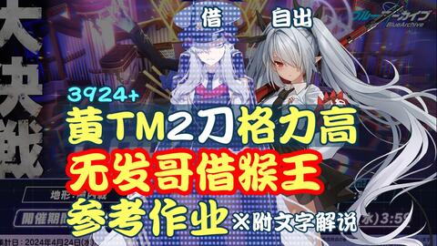 蔚蓝档案】日服黄TM2刀室内格力高无发哥借猴王附文字解说3924+ 贯通TM 