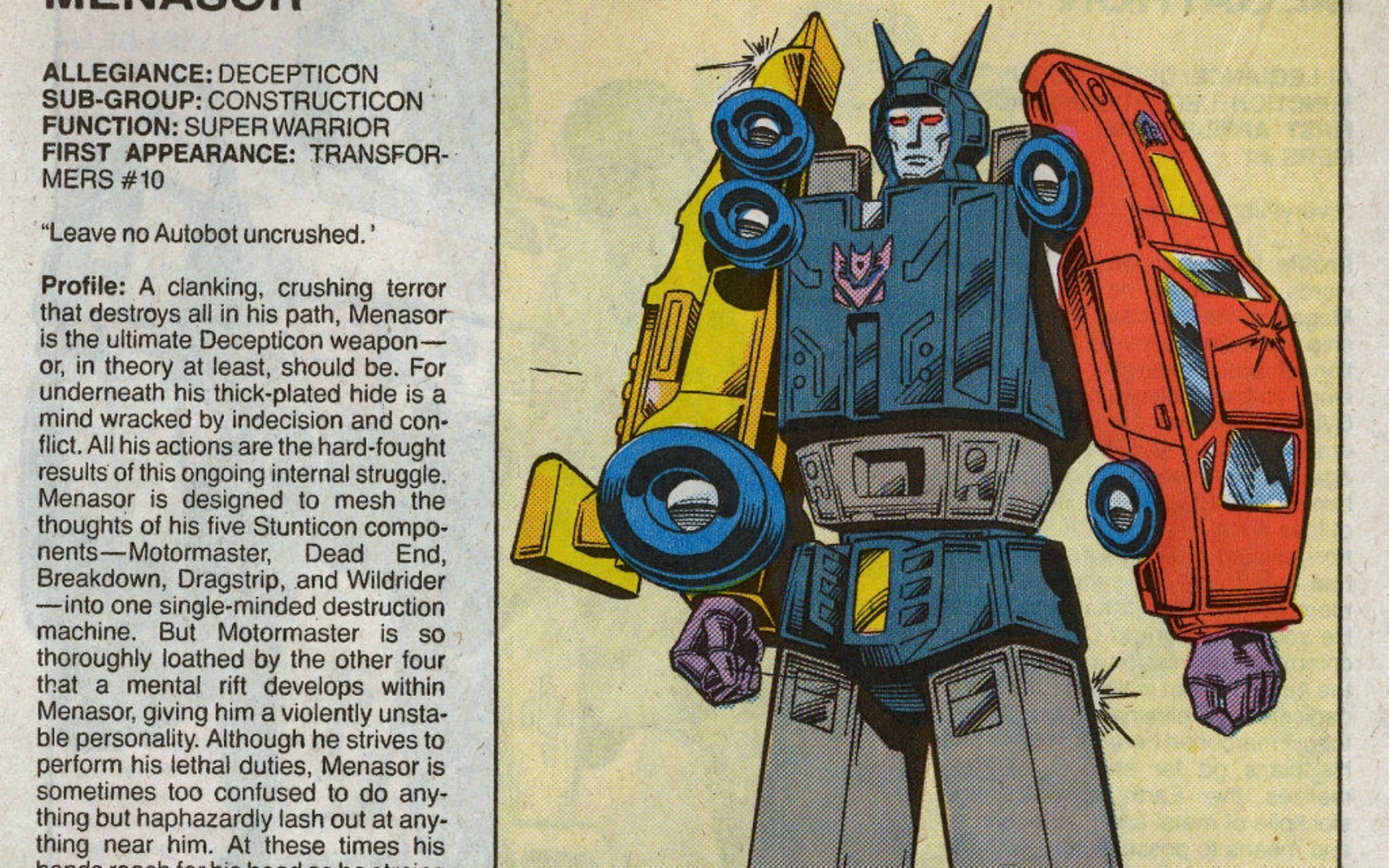 变形金刚g1系列古早漫画介绍