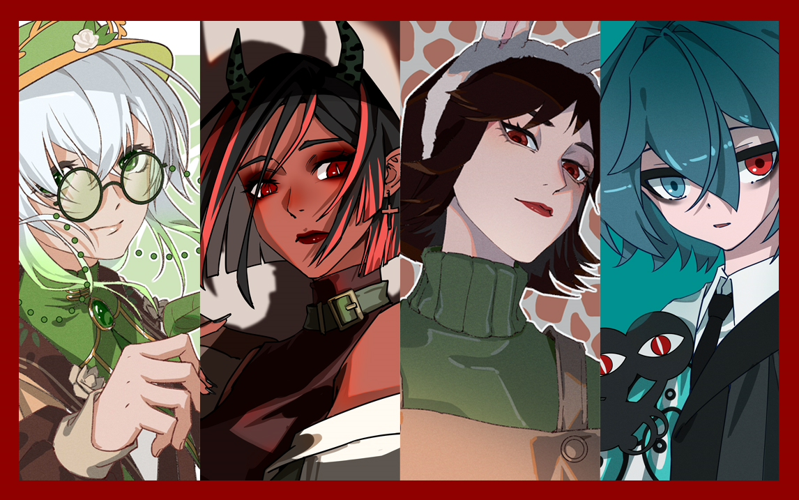 【sai绘画】四张摸鱼稿