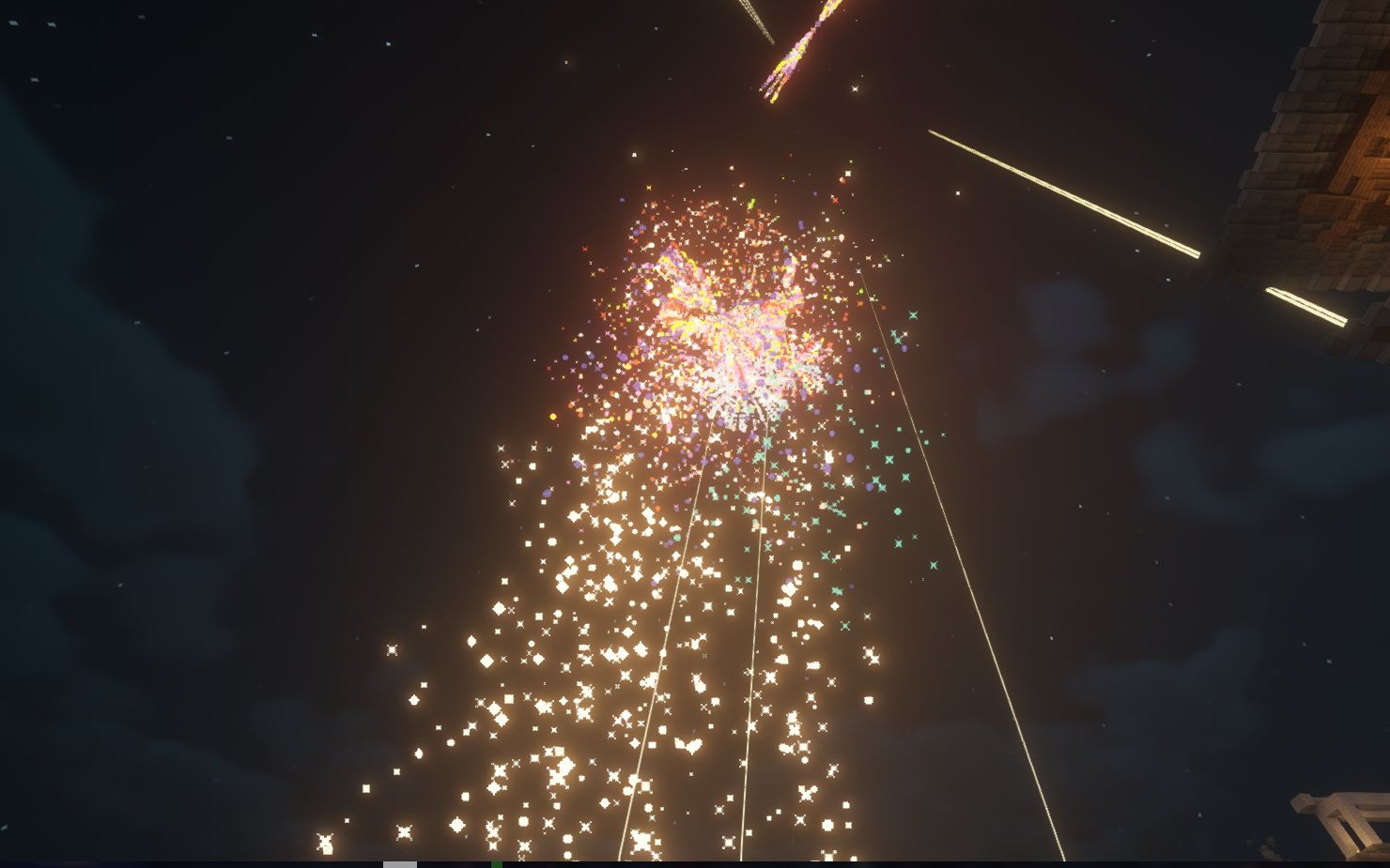 史蒂夫居然拿钻石和头颅做烟花服务器生存二