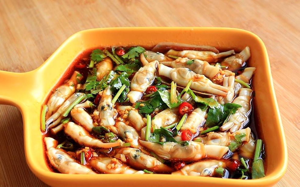 捞汁竹蛏肉质更鲜嫩入味清爽不油腻全家都爱吃