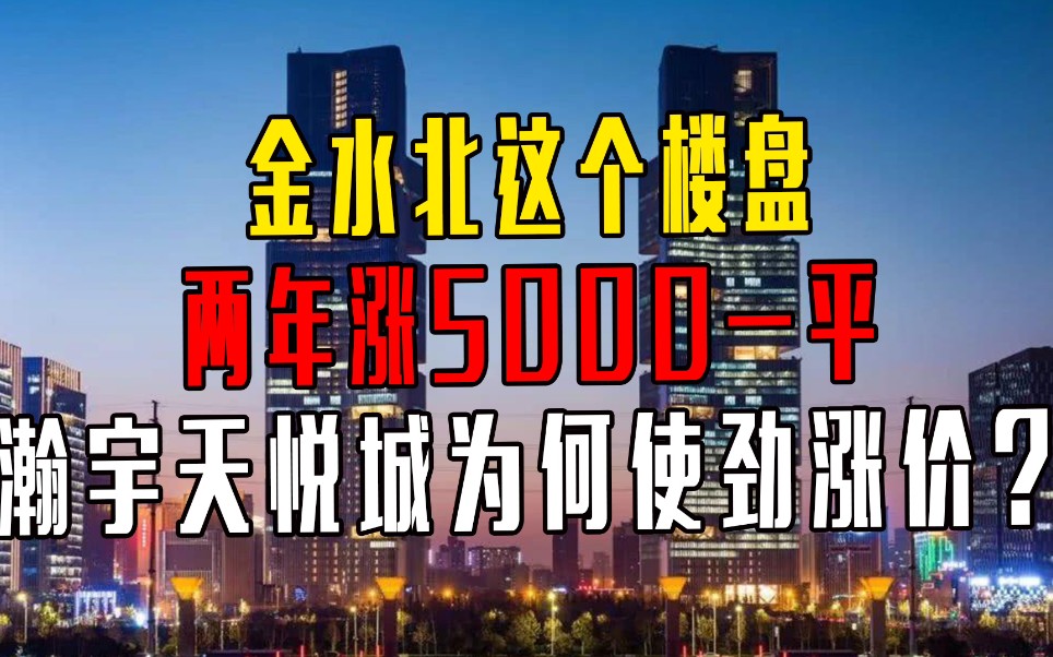 金水北这个楼盘两年涨5000一平,瀚宇天悦城为何使劲涨价?哔哩哔哩bilibili