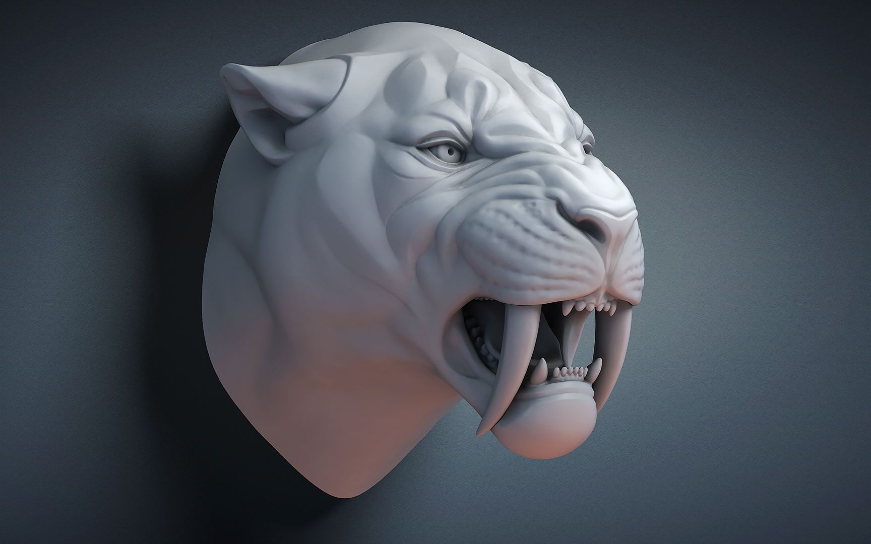 zbrush剑齿虎虎头动物雕刻参考资料